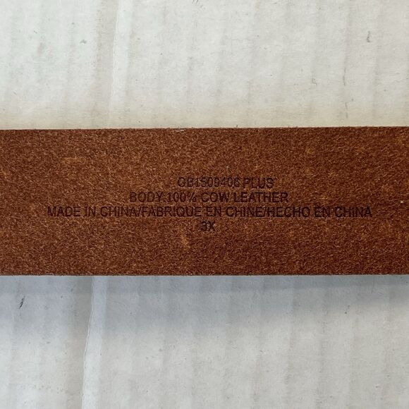 Anthropologie Multi-Keeper Brass Loops Cream Cow Leather Belt Plus Size 3XL - Picture 11 of 16